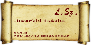 Lindenfeld Szabolcs névjegykártya